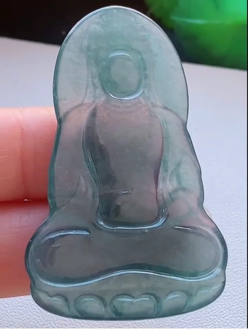 NT1331 Quán Âm bồ tát ngọc phỉ thuý tự nhiên ( JADEITE A)