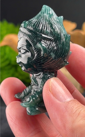 NT1334 Tề Thiên Đại Thánh lam ngọc tự nhiên (JADEITE A)