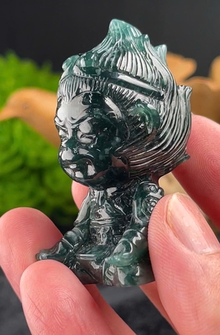 NT1334 Tề Thiên Đại Thánh lam ngọc tự nhiên (JADEITE A)