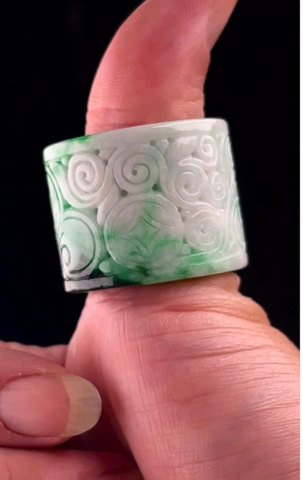 NT1335 Nhẫn Càn Long size 22.5mm ngọc phỉ thuý tự nhiên (JADEITE A)