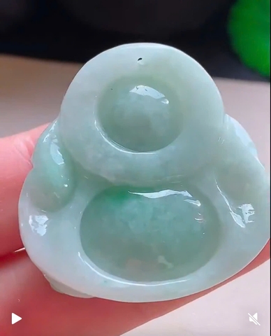 NT1339 Phật Di Lặc điểm lý ngọc phỉ thuý tự nhiên (Jadeite A)