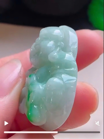 NT1339 Phật Di Lặc điểm lý ngọc phỉ thuý tự nhiên (Jadeite A)