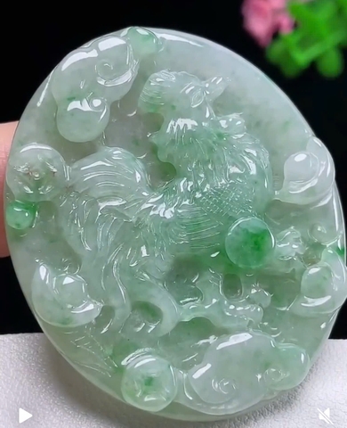 NT1356 Kim kê tụ bảo ngọc phỉ thuý tự nhiên (JADEITE A)