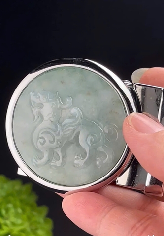 NT1359A Khoá thắt lưng Tỳ hưu ngự lộc ngọc phỉ thuý tự nhiên ( JADEITE A)