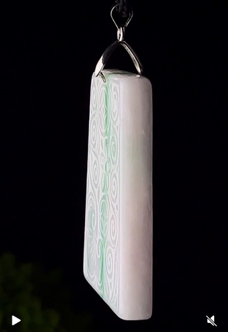 NT1361 Ngọc bội như ý cát tường ngọc phỉ thuý tự nhiên ( JADEITE A)