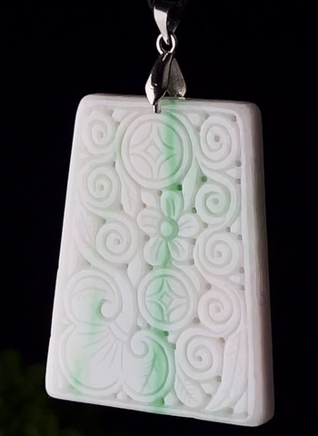 NT1361 Ngọc bội như ý cát tường ngọc phỉ thuý tự nhiên ( JADEITE A)