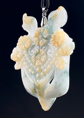 NT1385 Linh Hoa Hồ Ảnh ngọc phỉ thuý tự nhiên (JADEITE A)