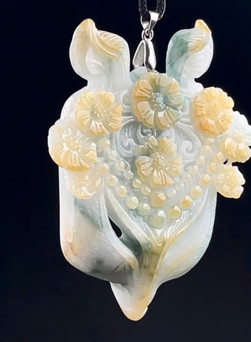 NT1385 Linh Hoa Hồ Ảnh ngọc phỉ thuý tự nhiên (JADEITE A)