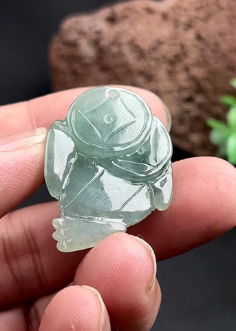 NT1389 Thiềm Thừ Tụ Bảo lam băng ngọc phỉ thuý tự nhiên (JADEITE A)