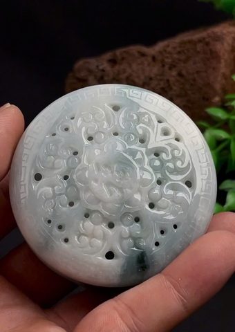 NT1394 Lư đốt trầm ngọc phỉ thuý tự nhiên (JADEITE A)