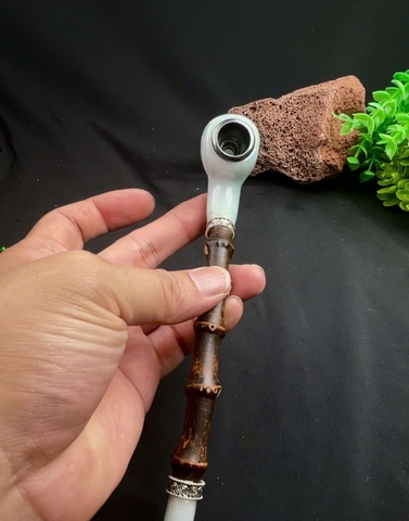 NT1404 Tẩu ngọc phỉ thuý tự nhiên (JADEITE A)