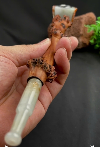 NT1405 Tẩu ngọc phỉ thuý tự nhiên (JADEITE A)