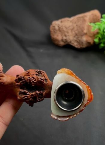 NT1405 Tẩu ngọc phỉ thuý tự nhiên (JADEITE A)