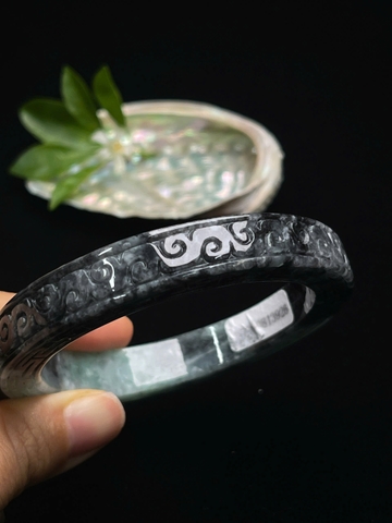 NT1413 Vòng tay 58mm ngọc phỉ thúy tự nhiên ( JADEITE A)