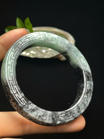 NT1413 Vòng tay 58mm ngọc phỉ thúy tự nhiên ( JADEITE A)