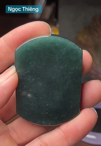 NT1424 Mặt dây VÔ SỰ BÀI ngọc mặc thuý tự nhiên   ( JADEITE A)