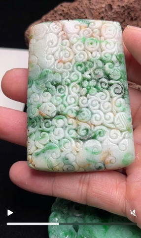 NT1428 Mặt dây CÁT TƯỜNG NHƯ Ý ngọc phỉ thuý tự nhiên ( JADEITE A)