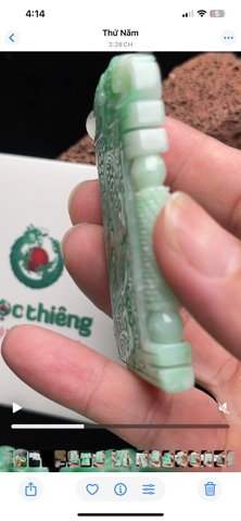 NT1431 Mặt dây LONG PHỤNG NHƯ Ý ngọc phỉ thuý tự nhiên ( JADEITE A)