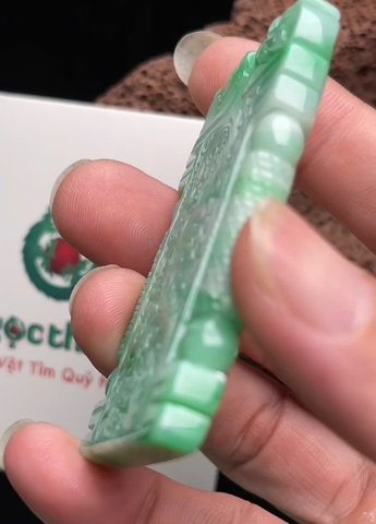 NT1434 Mặt dây LONG PHỤNG NHƯ Ý ngọc phỉ thuý tự nhiên ( JADEITE A)