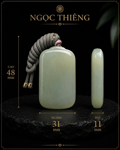 NT1436 Mặt dây VÔ SỰ ngọc hoà điền tự nhiên