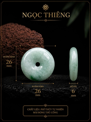 NT1439 khấu Bình An ngọc phỉ thuý tự nhiên (JADIETE A)