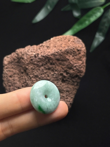NT1439 khấu Bình An ngọc phỉ thuý tự nhiên (JADIETE A)