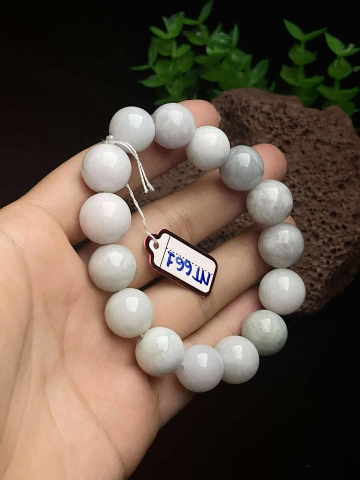 NT661 Vòng hạt nam Ngọc phỉ thúy tự nhiên (Jadeite A)