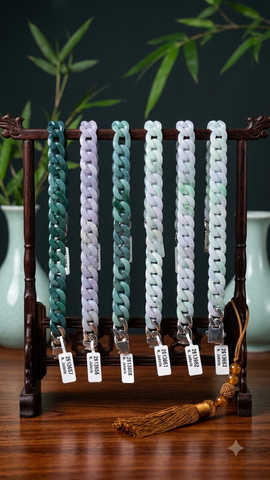 NT1418 Lắc tay ngọc phỉ thuý tự nhiên nguyên khối( JADEITE A)