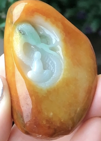 Mặt ngộ đạo huyết ngọc phỉ thúy tự nhiên (Jadeite A) nt482