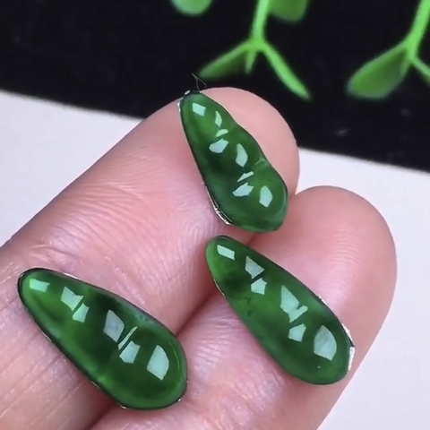 Mặt đỗ phong thủy may mắn ngọc phỉ thúy xanh (Jadeite A) -NT606