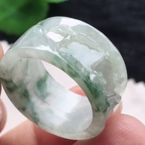 NT707 Nhẫn ni20 càn long Ngọc phỉ thuý Tự nhiên Jadeite loại A -