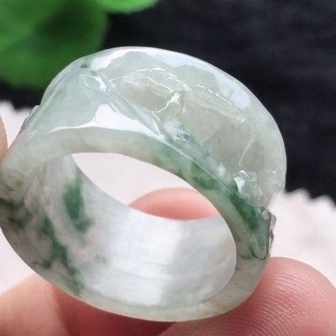 NT707 Nhẫn ni20 càn long Ngọc phỉ thuý Tự nhiên Jadeite loại A -