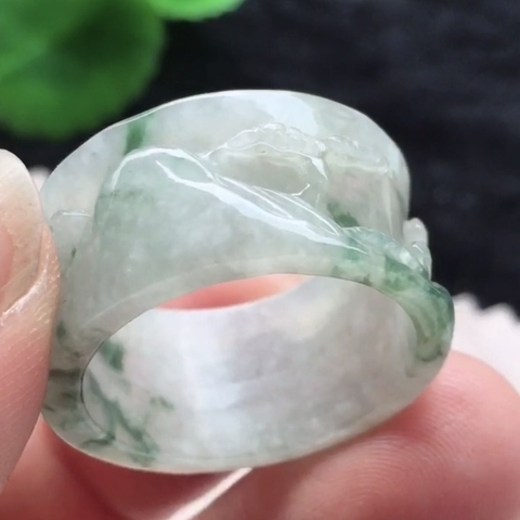 NT707 Nhẫn ni20 càn long Ngọc phỉ thuý Tự nhiên Jadeite loại A -