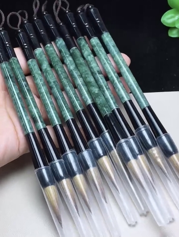 Bút lông phong thuỷ Ngọc phỉ thuý Tự nhiên Jadeite loại A -NT727