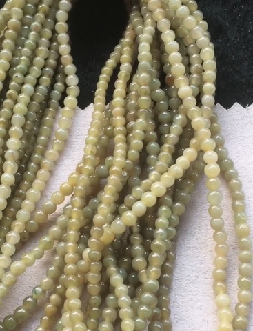 Chuỗi hạt hoàng phỉ Ngọc phỉ thuý Tự nhiên Jadeite loại A 3.8mm -NT776