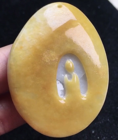 Mặt dây ngộ đạo phong thủy hoàng tông Ngọc phỉ thuý Tự nhiên Jadeite loại A -NT772