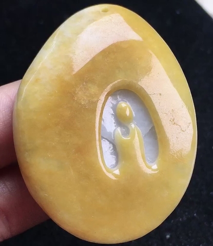 Mặt dây ngộ đạo phong thủy hoàng tông Ngọc phỉ thuý Tự nhiên Jadeite loại A -NT772