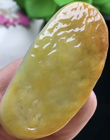 Mặt dây Địa Tạng vương bồ tát Hoàng tông Ngọc phỉ thuý Tự nhiên Jadeite loại A -NT766