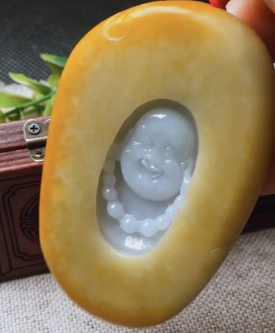 Di lặc hoàng tông phỉ Ngọc phỉ thúy tự nhiên Jadeite loại A -NT803