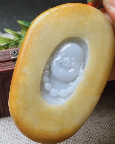 Di lặc hoàng tông phỉ Ngọc phỉ thúy tự nhiên Jadeite loại A -NT803