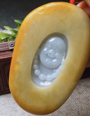 Di lặc hoàng tông phỉ Ngọc phỉ thúy tự nhiên Jadeite loại A -NT803