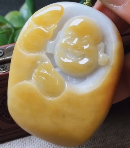 Di Lặc hoàng tông phỉ Ngọc phỉ thuý Tự nhiên Jadeite loại A - NT817