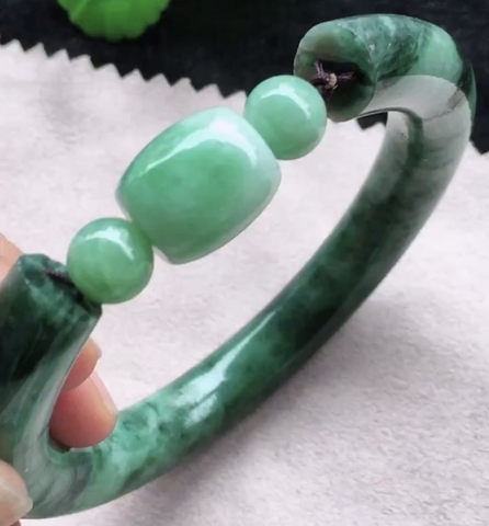 Vòng tay ni 58mm Ngọc Phỉ Thuý tự nhiên Jadeite loại A -NT824