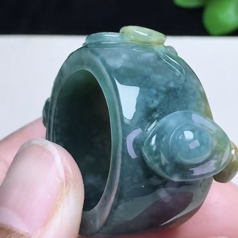 Nhẫn ni21.5 thiềm thừ Ngọc Phỉ Thuý tự nhiên Jadeite loại A - NT830