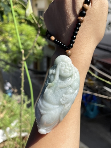 Ngọc bội Thọ thần Ngọc phỉ thúy tự nhiên loại A -NT890