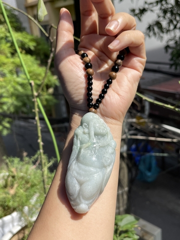 Ngọc bội Thọ thần Ngọc phỉ thúy tự nhiên loại A -NT890