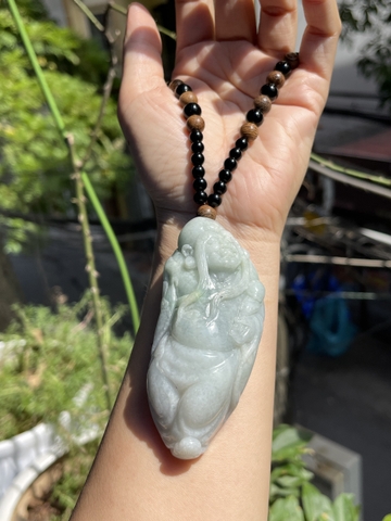 Ngọc bội Thọ thần Ngọc phỉ thúy tự nhiên loại A -NT890