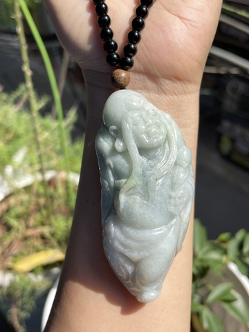 Ngọc bội Thọ thần Ngọc phỉ thúy tự nhiên loại A -NT890