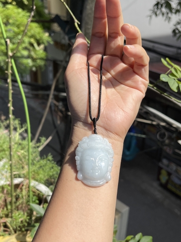 Mặt dây diện ngài Quan âm bồ tát Ngọc phỉ thúy tự nhiên loại A -NT889