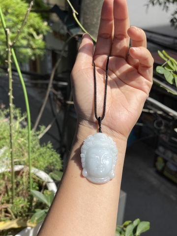 Mặt dây diện ngài Quan âm bồ tát Ngọc phỉ thúy tự nhiên loại A -NT889